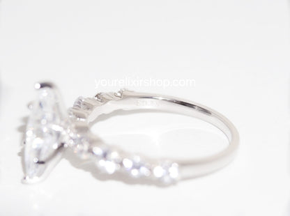 Sterling Silver Marquise Petal Ring