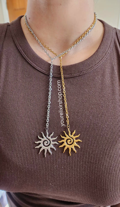 Solar Queen Lariat Necklace