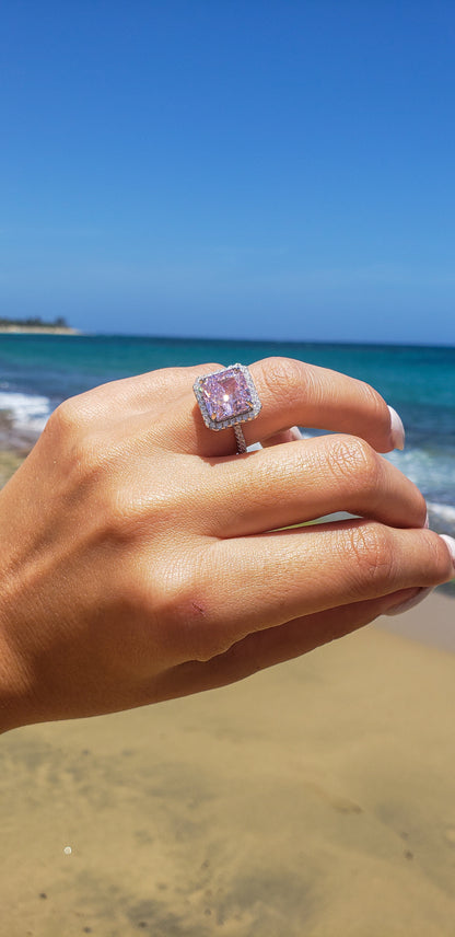 Sterling Silver Dazzling Pink Ring ✨️