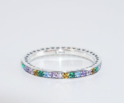Sterling Silver Rainbow Ring