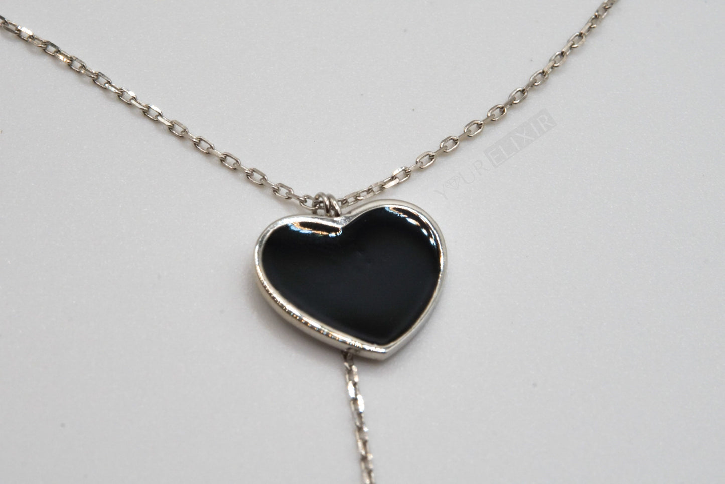 Corazón negro de plata esterlina