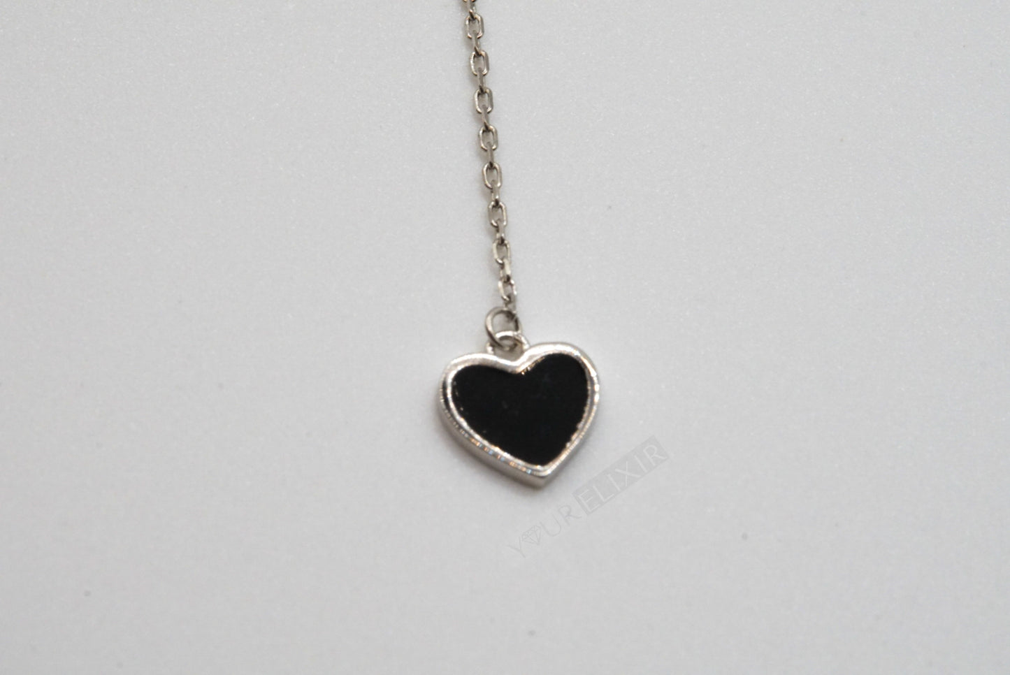 Corazón negro de plata esterlina