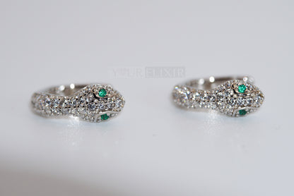 Sterling Silver Snake Earrings