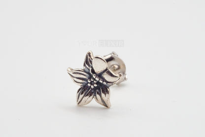 Sterling Silver Flower and Butterfly Earrings