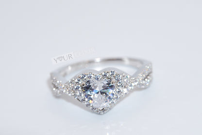 Sterling Silver Brilliant Heart Ring