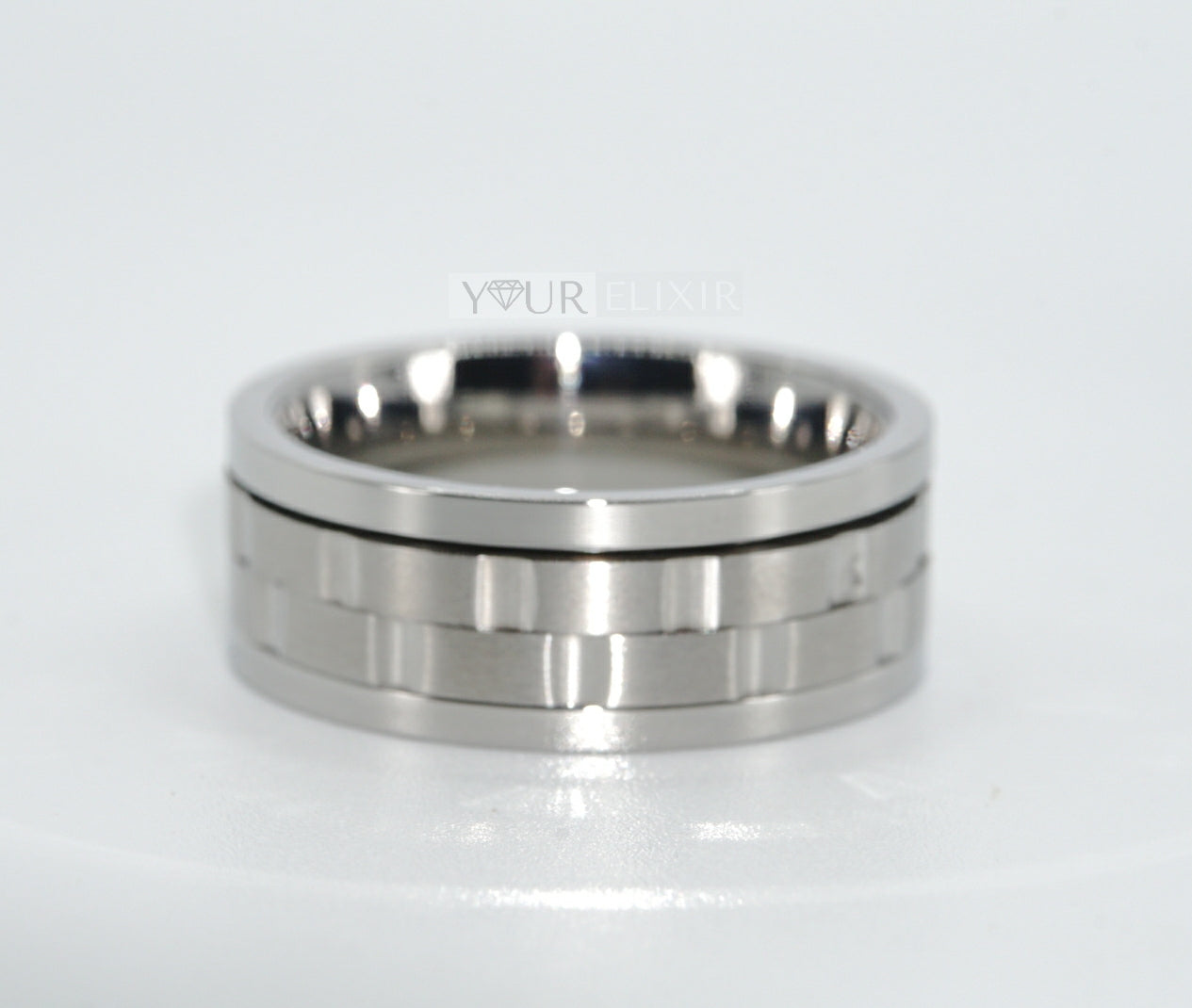 Anillo Geo de acero inoxidable para hombre