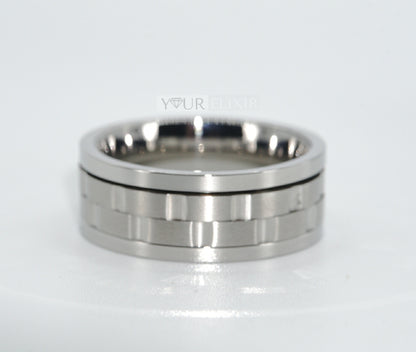 Anillo Geo de acero inoxidable para hombre