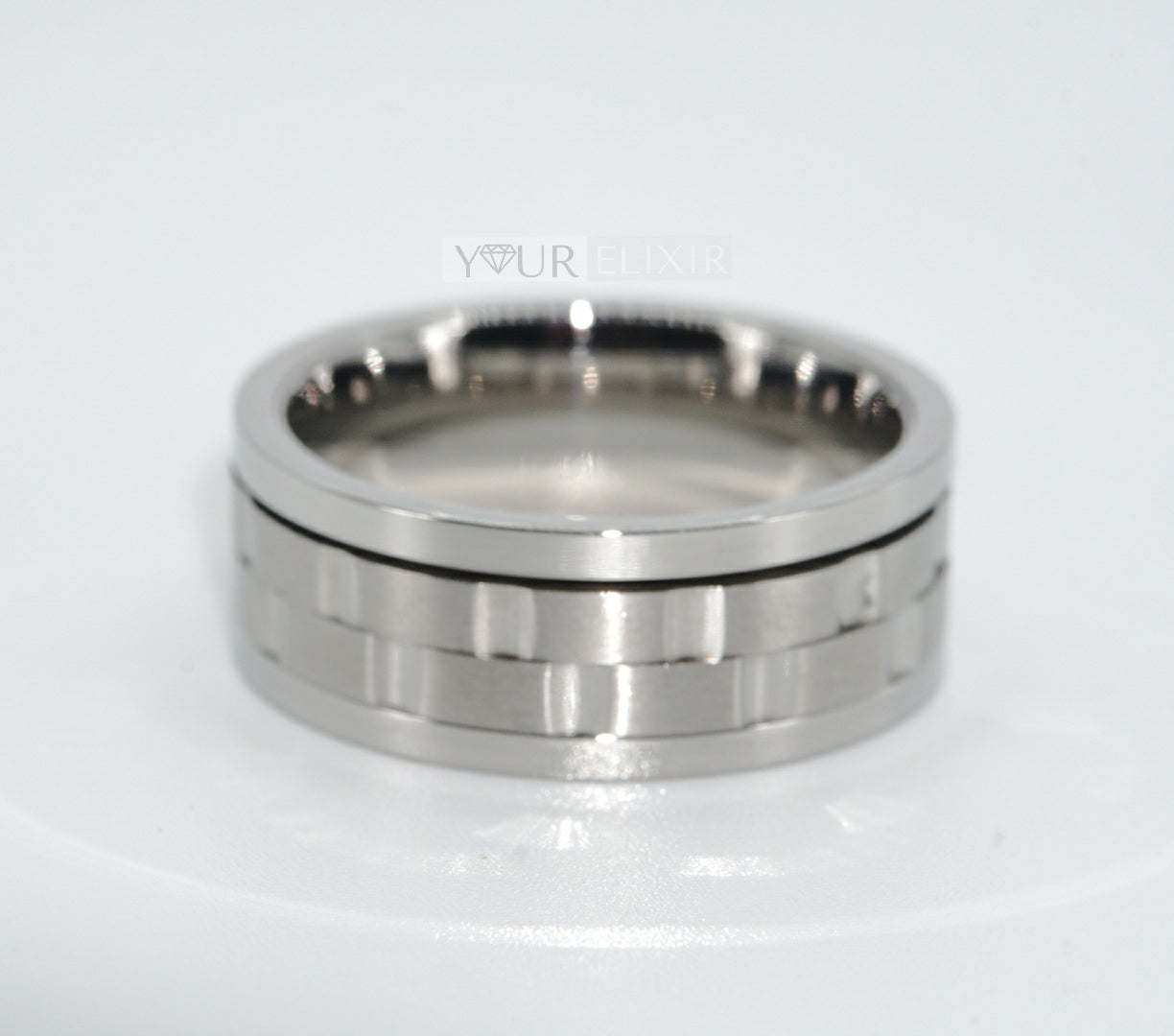 Anillo Geo de acero inoxidable para hombre