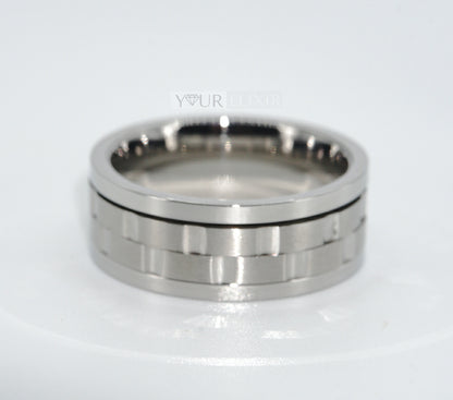 Anillo Geo de acero inoxidable para hombre