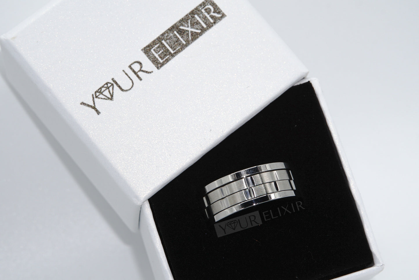 Anillo Geo de acero inoxidable para hombre