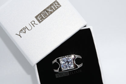 Anillo de plata de ley con el rey para hombre
