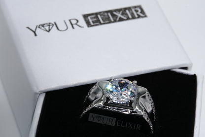 Anillo de plata de ley con el rey para hombre