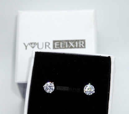 Sterling Silver Round cut Zircornia ( Unisex )