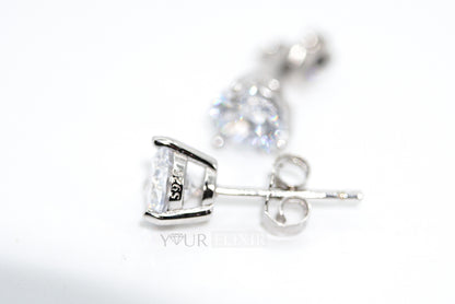 Sterling Silver Round cut Zircornia ( Unisex )
