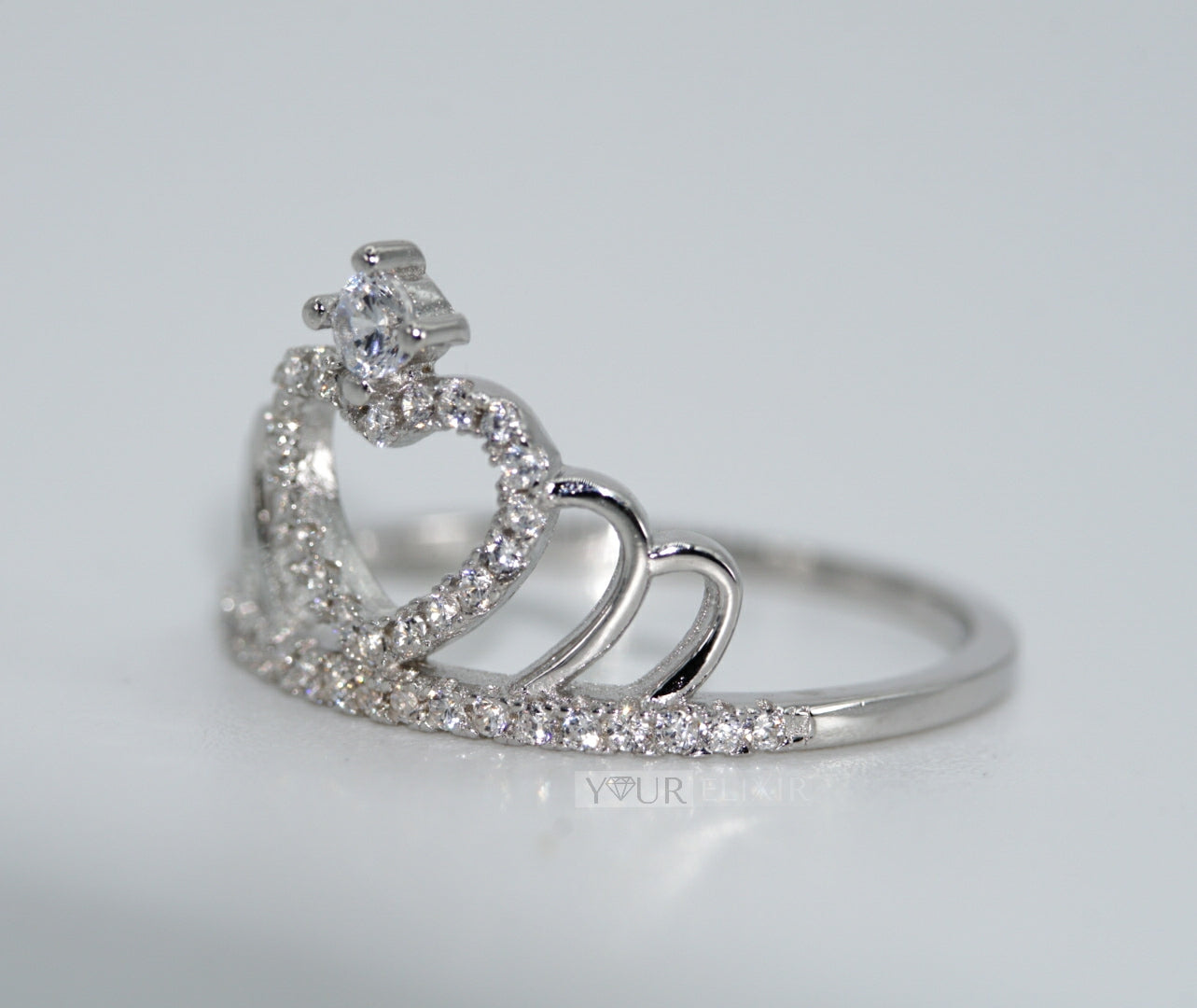 Sterling Silver Princess Crown Ring