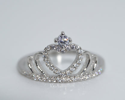Sterling Silver Princess Crown Ring