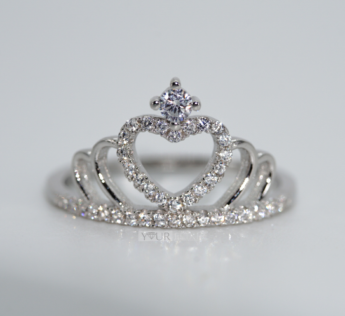 Sterling Silver Princess Crown Ring