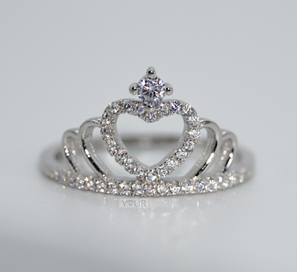 Sterling Silver Princess Crown Ring