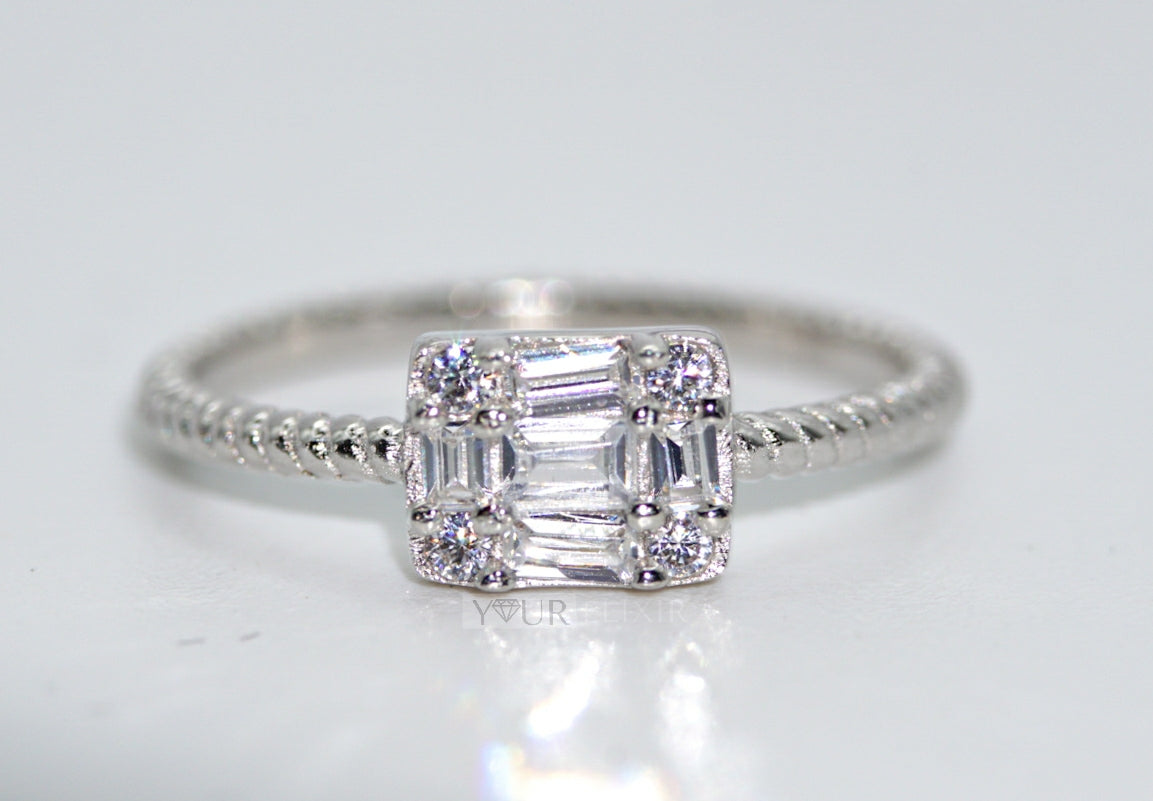 Sterling Silver Crystal Ring