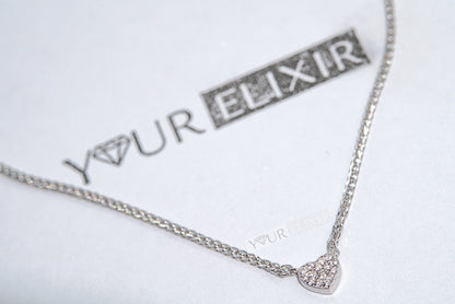 Sterling Silver Zircon Heart Necklace