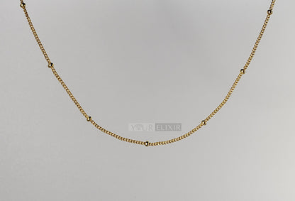 Sterling Silver Beaded Gold Necklace