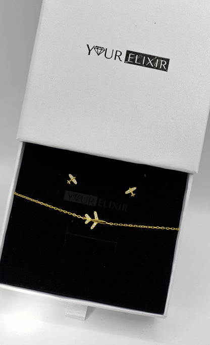 Sterling Silver Airplane Bracelet