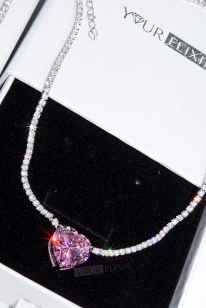 Sterling Silver Luxury Heart Necklace