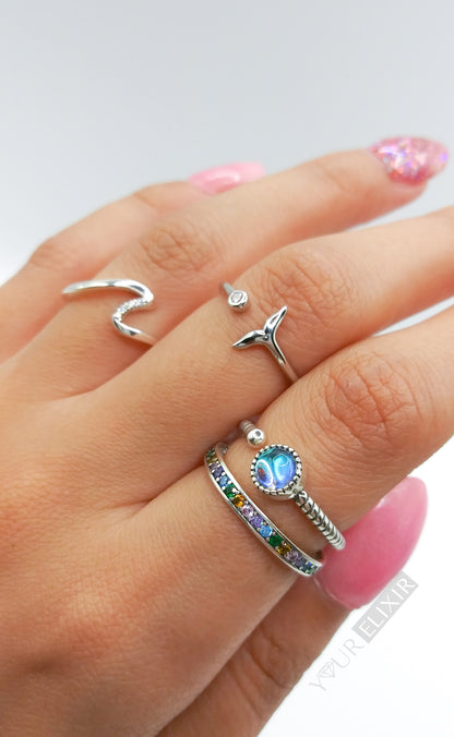 Sterling Silver Rainbow Ring
