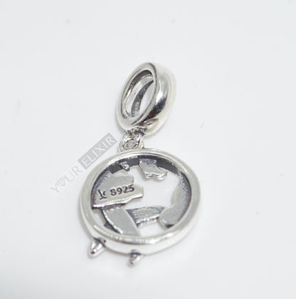 Sterling Silver World Travel Charm Necklace