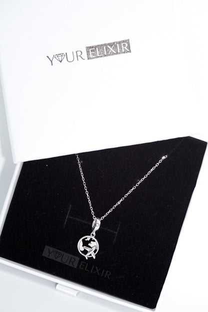 Sterling Silver World Travel Charm Necklace