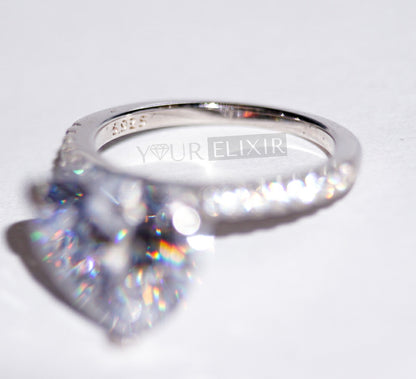 Sterling Silver Glam Heart Ring