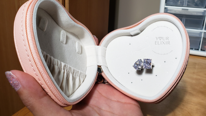 Mini Heart Jewelry Organizer case